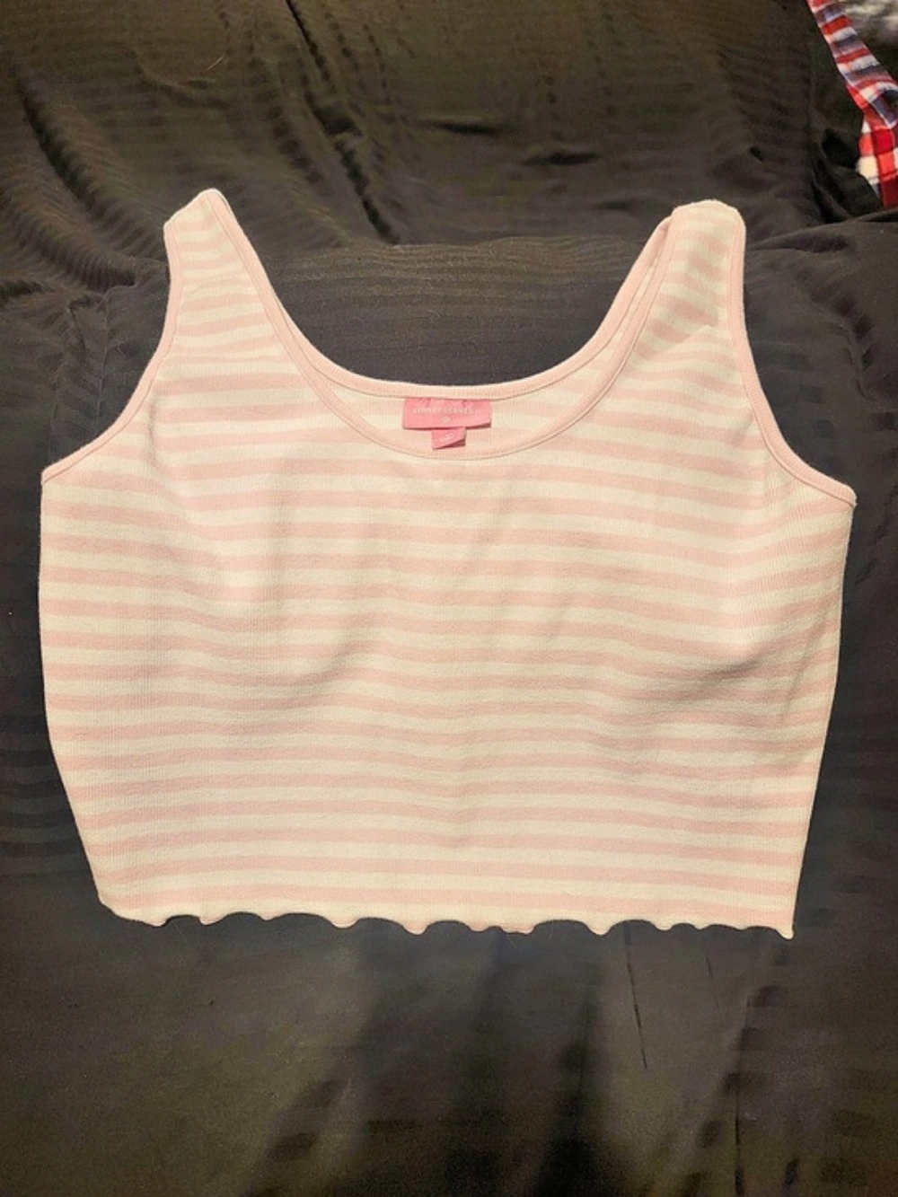 Stoney Clover Lane X Target Pink & White Striped Crop Tank Size Large